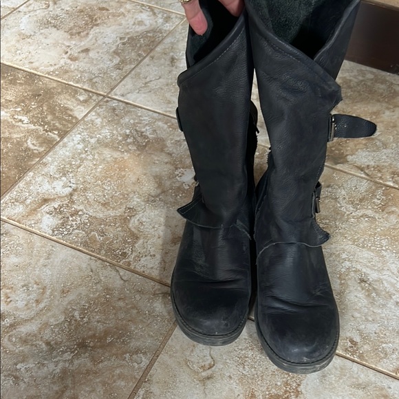 Coolway Black Combat Boots with Side Buckle - Picture 3 of 3